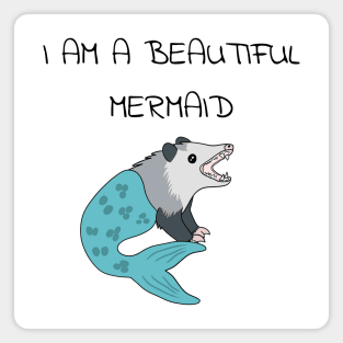 Opossum Mermaid Magnet